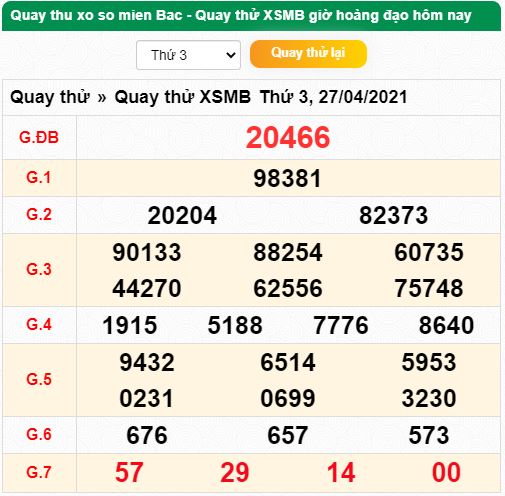 quay thu xsmb 27-04