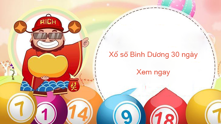 Xổ số Bình Dương 30 ngày